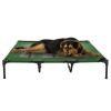 Elevated Dog Bed – Indoor/Outdoor Dog Cot or Puppy Bed for Pets up to 110lbs by Petmaker (Green)