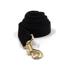 Black Velvet Gold Buckle Pet Collar Traction Rope Bow Poop Bag Four-piece (Option: Hand Holding Rope-XS)