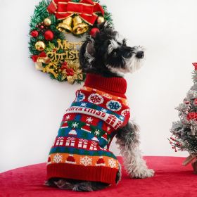 Pet Dog Christmas Turtleneck Sweater (Option: Color-XL)