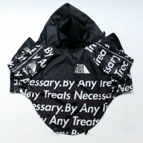 Windproof And Rainproof Dog Clothes Large Dog Raincoat Dog Pet Shell Jacket (Option: Black Bullet Screen-S)