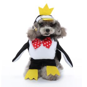 Pet Supplies Cartoon Upright Puppy Clothes (Option: PF91 Penguin-S)