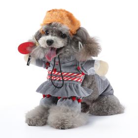 Pet Supplies Cartoon Upright Puppy Clothes (Option: PF84 Lady-S)