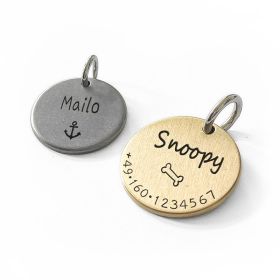 Pet Loss Prevention Tag For Going Out (Option: Steel-18mm)