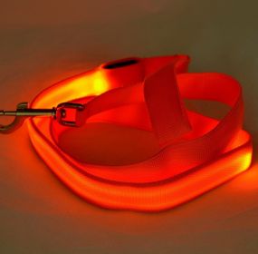 LED Luminous Traction Belt Dog Leash (Option: Red-Battery Type Sling)