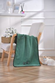 Solid Color Printed Microfiber Pet Towel (Option: Dark Green-70cmx140cm)