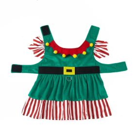 Pet Christmas Clothes Cute Warm Dog Skirt (Option: Green-M)