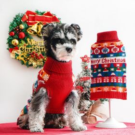 Pet Dog Christmas Turtleneck Sweater (Option: Color-M)