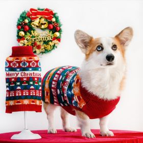 Pet Dog Christmas Turtleneck Sweater (Option: Color-S)