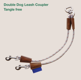 One Tow Double Head Traction Anti Winding Dog Rope (Option: Gray-S)