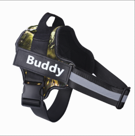 Dog Harness No Pull Reflective Breathable Adjustable Pet (Option: Camouflage green-M)