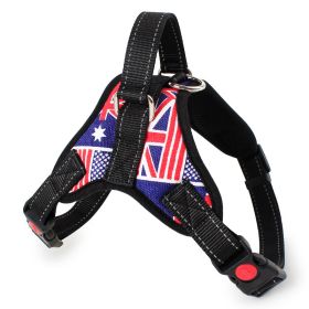 Dog Chest Strap Traction Rope Explosion proof Flushing Dog Chest Strap (colour: Star Spangled Banner)