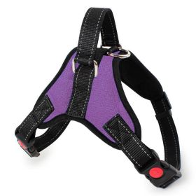 Dog Chest Strap Traction Rope Explosion proof Flushing Dog Chest Strap (colour: purple)