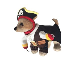 Pet Life 'Captain Snuggles' Pirate Pet Dog Costume Uniform (Color: Navy)