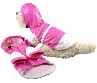 Two-Tone Pvc Waterproof Adjustable Pet Raincoat (size: small)