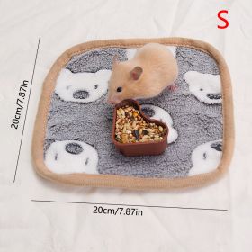 Warming Pet Pad Cartoon Paw Print Cat Warm Bed Plush Sleeping Pad For Small Puppy Dogs Kitten (size: S)