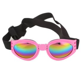 Pet Sunglasses For Dog & Cat; Foldable Dog Glasses For Outdoor; Cat Sunglasses; Pet Accessories (Color: Pink)