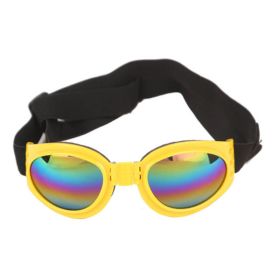 Pet Sunglasses For Dog & Cat; Foldable Dog Glasses For Outdoor; Cat Sunglasses; Pet Accessories (Color: Yellow)