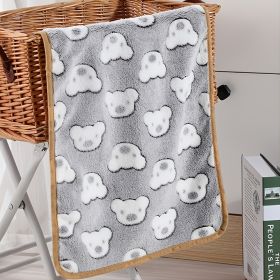 Warming Pet Pad Cartoon Paw Print Cat Warm Bed Plush Sleeping Pad For Small Puppy Dogs Kitten (size: L)