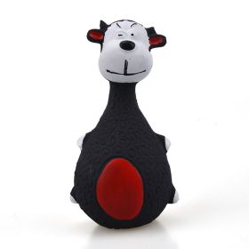 Latex sound toys for dogs; cartoon dog toy for elephants and cows; pet toy (Color: Black donkey)