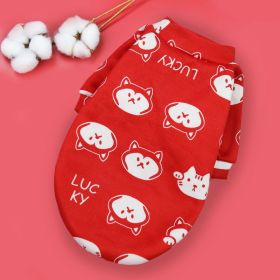 Small Dog Hoodie Coat Winter Warm Pet Clothes for Bulldog Chihuahua Shih Tzu Sweatshirt Puppy Cat Pullover Dogs; Chrismas pet clothes (Color: Red Husky)