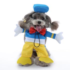 Pet Supplies Cartoon Upright Puppy Clothes (Option: PF89 Duck-M)