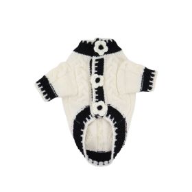 Dog Clothes Pet Autumn And Winter Jarre Aero Bull Schnauzer Sweater (Option: Black And White-S)