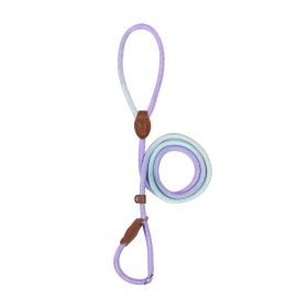 Colorful Durable Bold Nylon Pet Hand Holding Rope (Option: Light Purple Green-L)